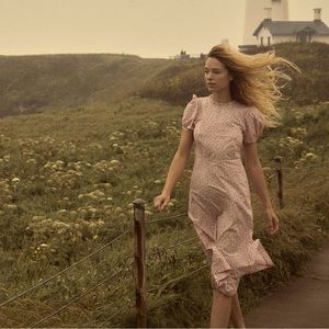 NWOT DÔEN Dia Dress in Rouge Cottage Ivy Floral, XXS